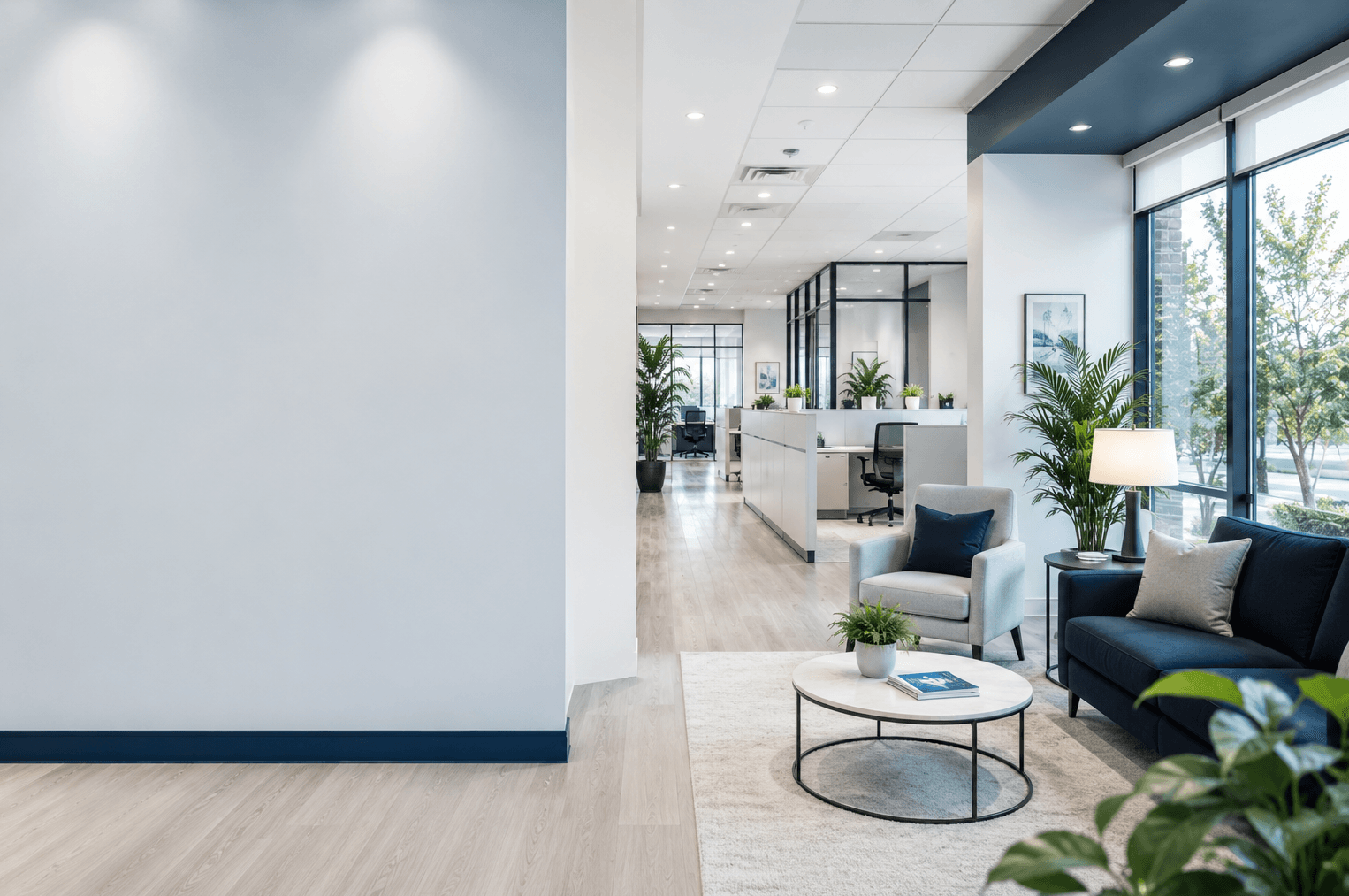 Bright, modern Medical Office Services office interior